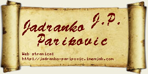 Jadranko Paripović vizit kartica